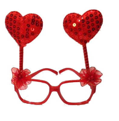 Plastik İkili Kalp Gözlük
