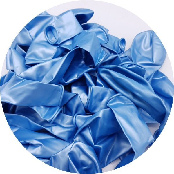 Metalik Açık Mavi Balon 10 lu