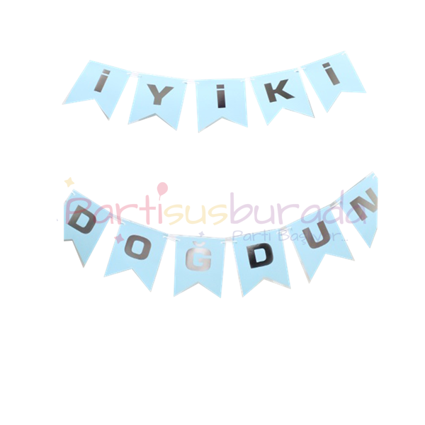 Mavi Gümüş İyiki Doğdun Yazı