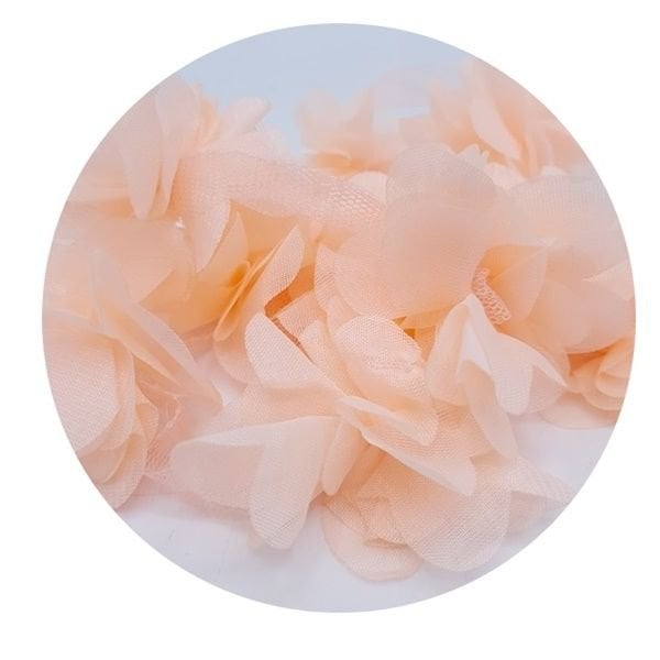 Kumaş Somon Şerit Gül 10 Lu