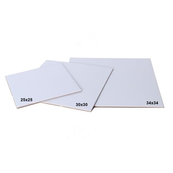 Mukavva Kare Beyaz Pasta Altlık 25x25 cm