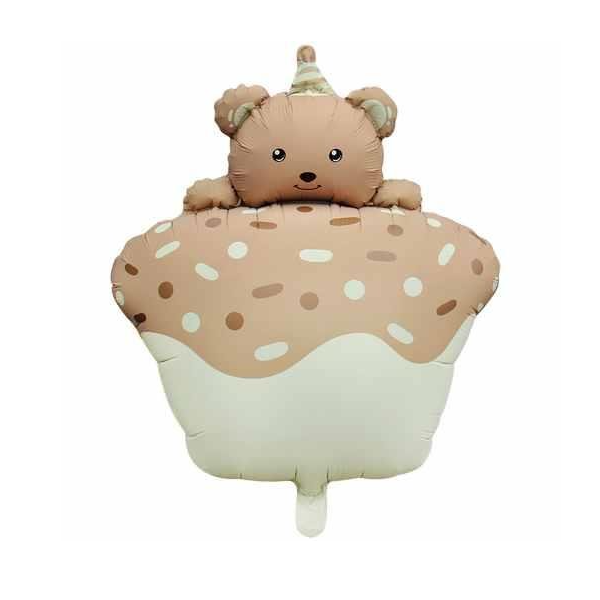 Folyo Retro Krem Kek Balon 50 cm