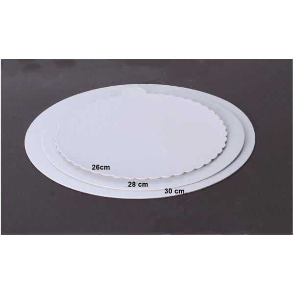Yuvarlak Beyaz Pasta Altlık 30 cm