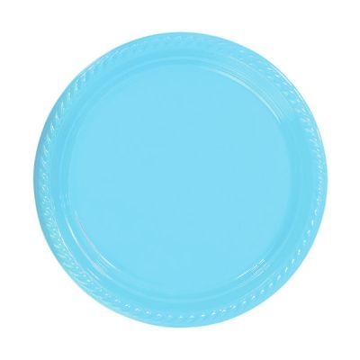 Plastik Açık Mavi Tabak 22 cm 25 Adet
