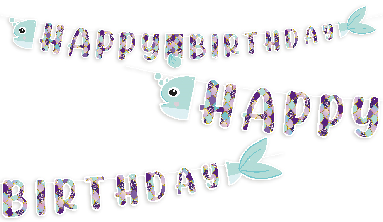 Deniz Kızı Happy Birthday Banner