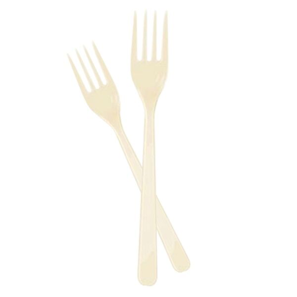 Plastik Krem Çatal 24 Adet