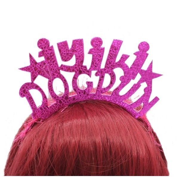 Metalik Eva Fuşa İyiki Doğdun Taç