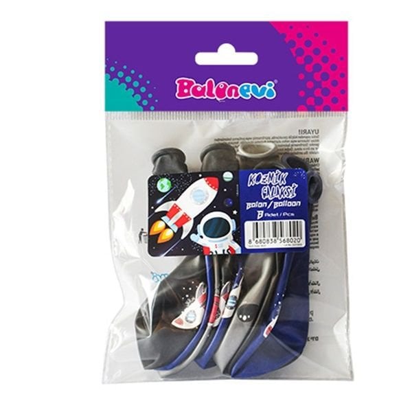 Kozmik Galaksi Uzay Balon 8 Adet