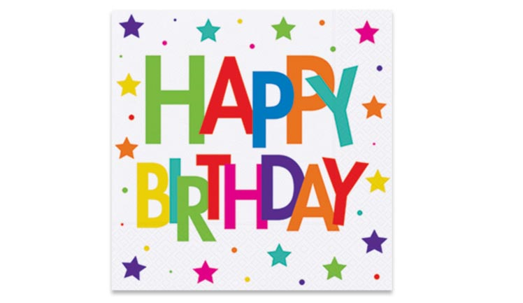 Happy Birthday Peçete 16 Adet