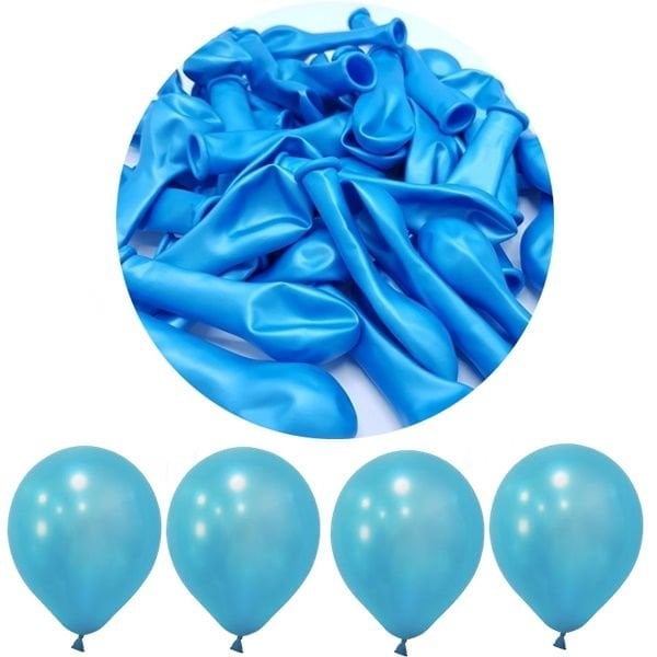 Metalik Mini Açık Mavi Balon 5 İnc 10 Adet