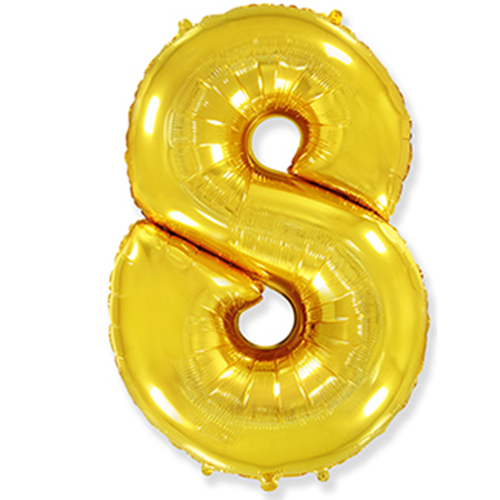 Folyo Gold Rakam 8 Balon 76 cm