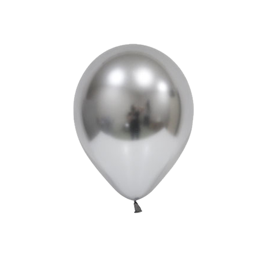 Krom Gümüş Gri Balon 12 inc 5 li