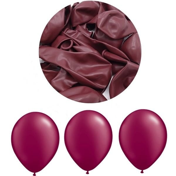 Pastel Bordo Balon 12 inc 10 lu