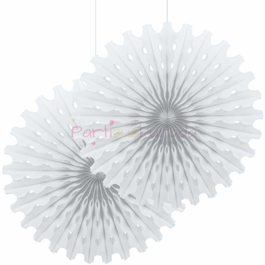 Beyaz Yelpaze Süs 2 Li