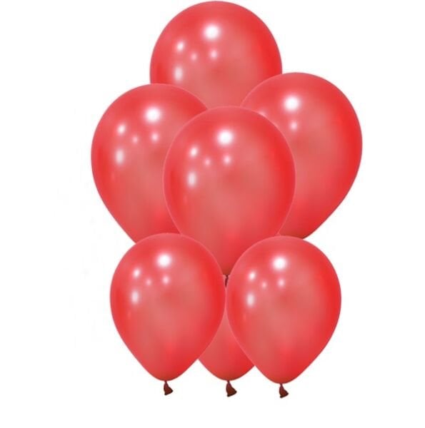 Metalik Kırmızı Balon 10 lu