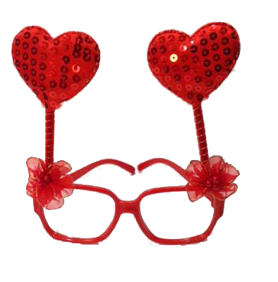 Plastik İkili Kalp Gözlük