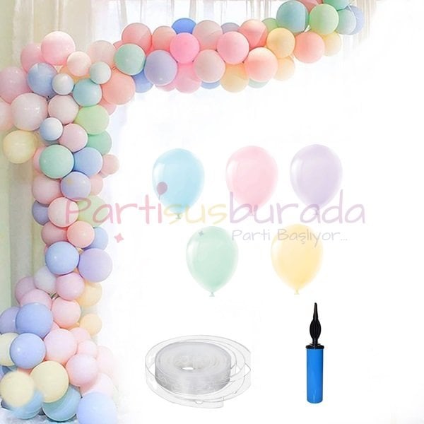 Makaron Zincir Balon Seti