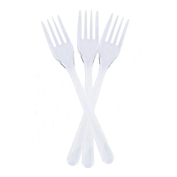 Plastik Şeffaf Çatal 25 Adet