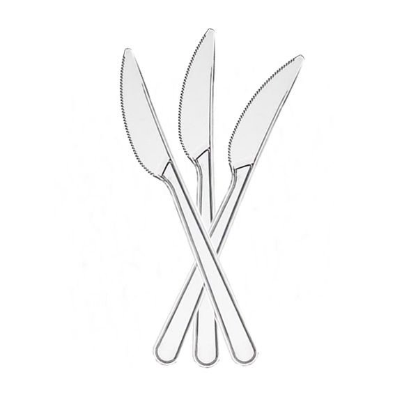 Plastik Şeffaf Bıçak 25 Adet