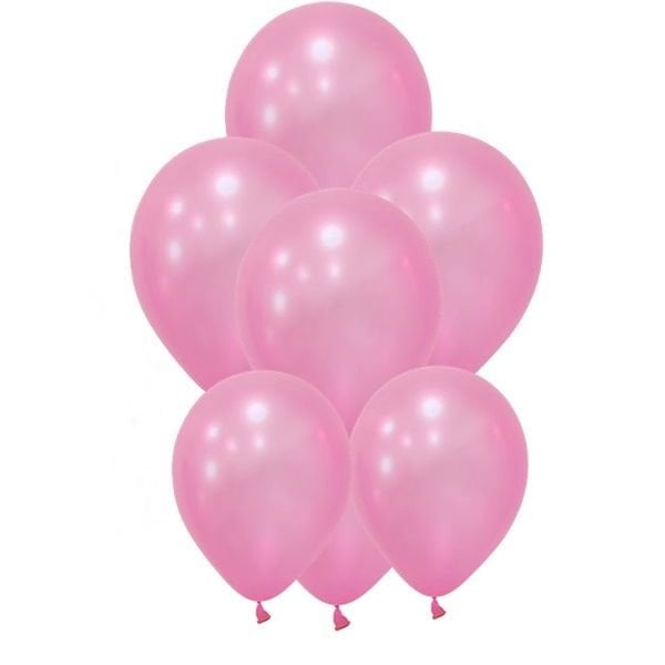 Pembe Metalik Balon 10 lu