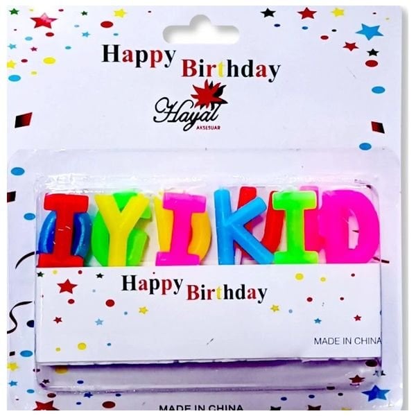 Renkli İyiki Doğdun Mum