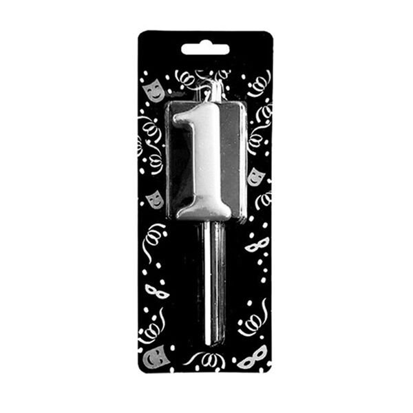 Gümüş Rakam Mum 1