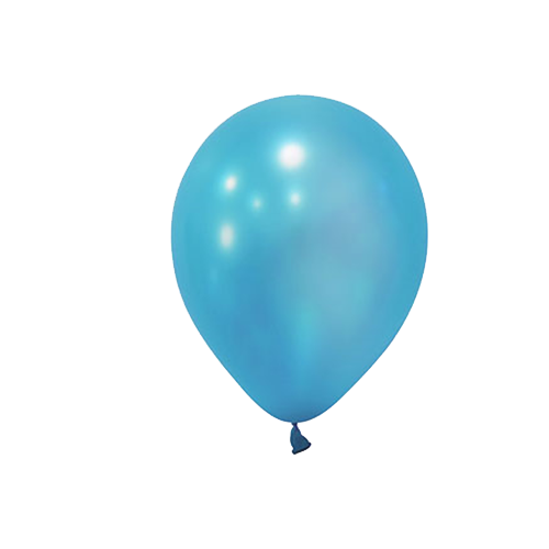 Metalik Açık Mavi Balon 10 lu