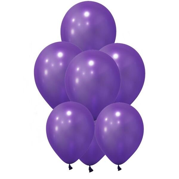 Metalik Mor Balon 10 lu