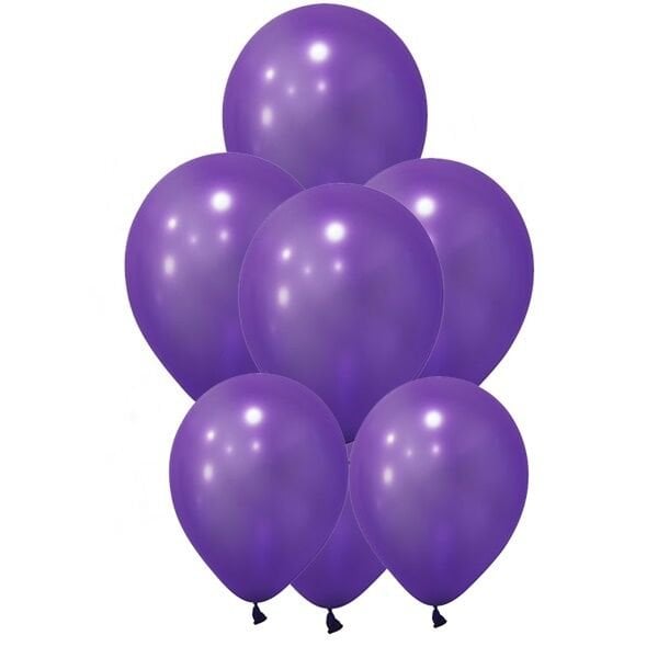 Mor Metalik Balon 10 Adet