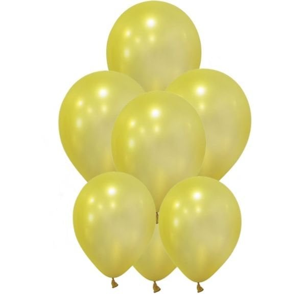 Sarı Metalik Balon 10 lu
