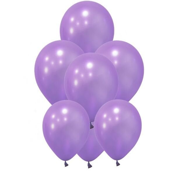 Lila Metalik Balon 10 lu