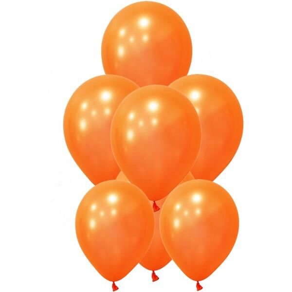 Turuncu Metalik Balon 10 lu