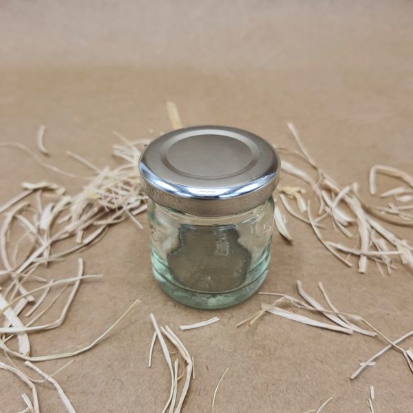 Gümüş Gri Kapaklı Mini Kavanoz 40 cc