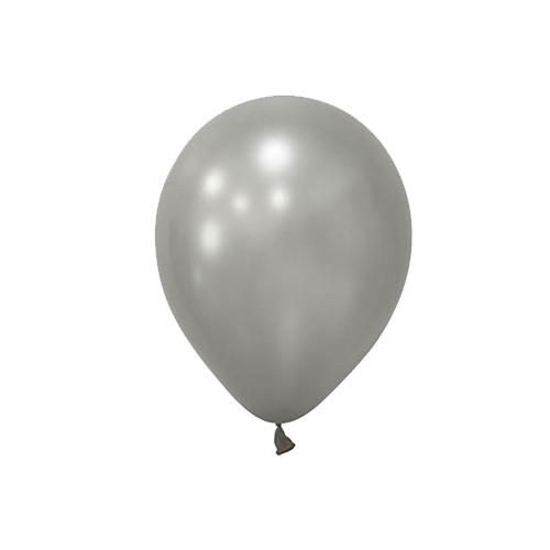 Metalik Gümüş Gri Balon 10 lu