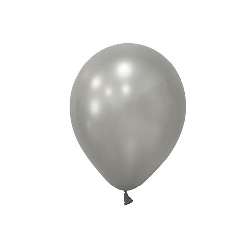 Metalik Gümüş Gri Balon 10 lu