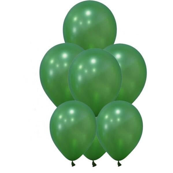 Yeşil Metalik Balon 10 Adet