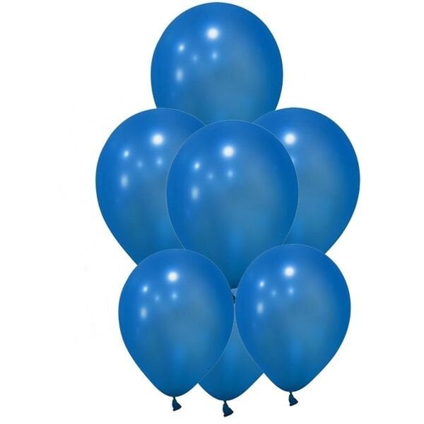 Metalik Mavi Balon 10 lu