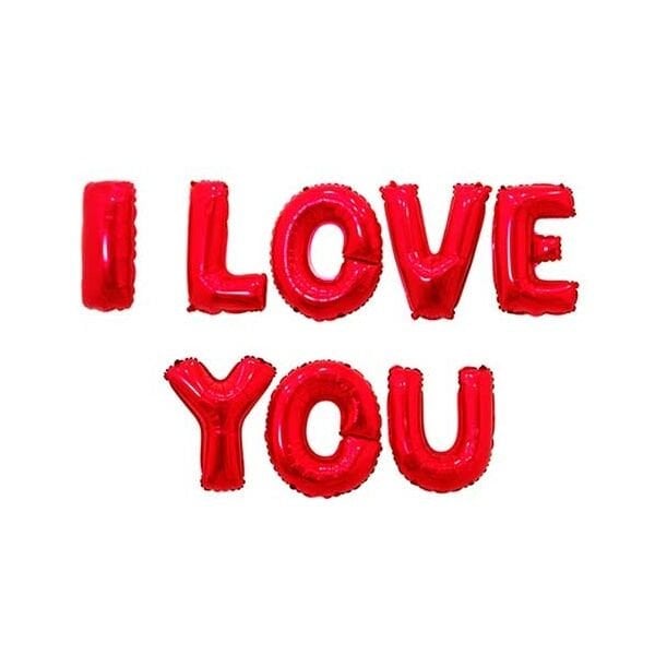 Folyo I Love You Balon Yazı