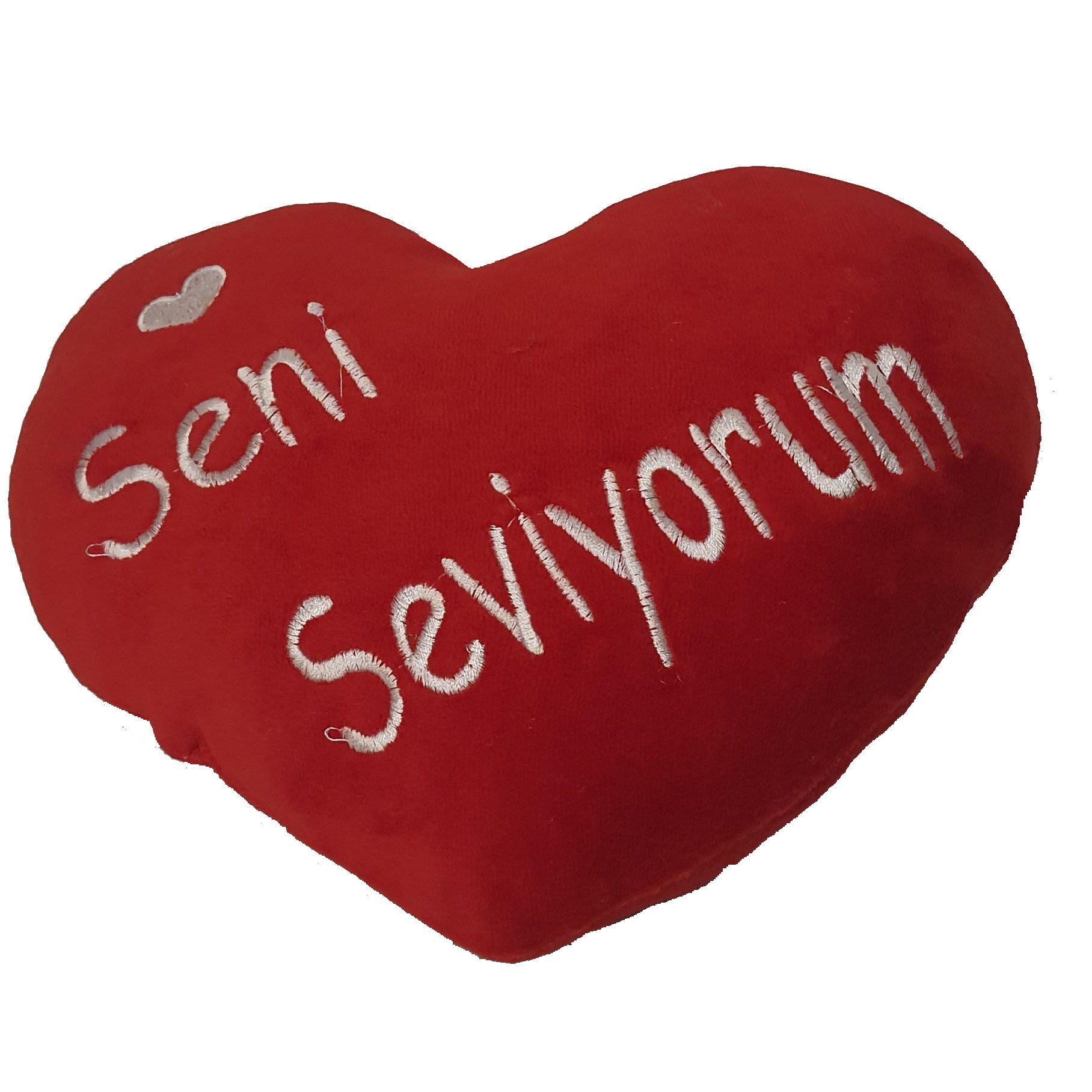Seni Seviyorum Kalp Yastık 25 cm