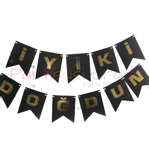 Siyah Gold İyiki Doğdun Yazı