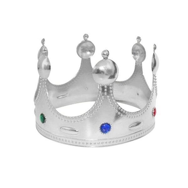 Plastik Gümüş Kral Taç