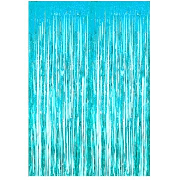 Saçaklı Açık Mavi Perde Fon 90x200 cm