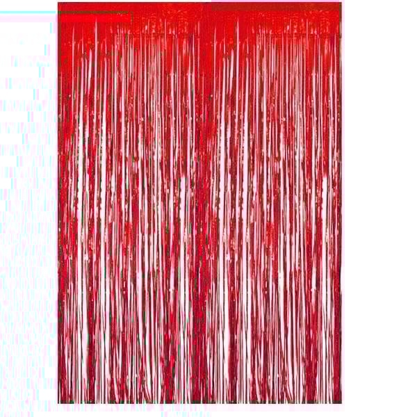 Saçaklı Kırmızı Perde Fon 90x200 cm