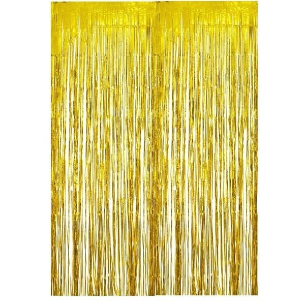 Saçaklı Gold Perde Fon 90x200 cm