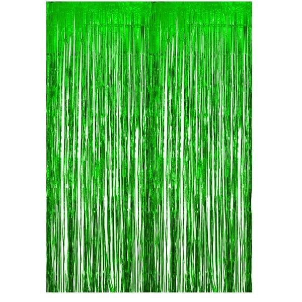 Saçaklı Yeşil Perde Fon 90x200 cm