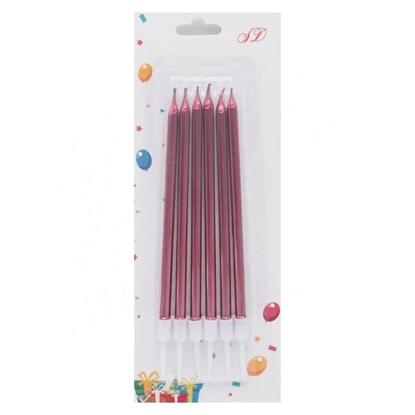 Kırmızı Kalem Mum 15 cm 6 Adet