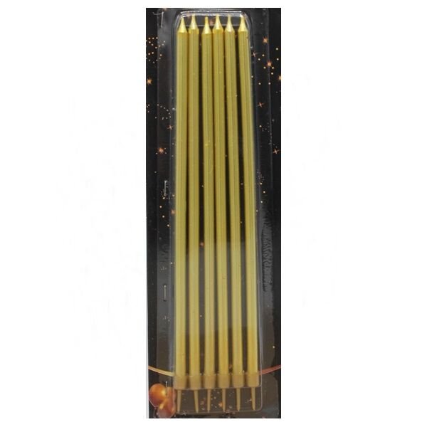 Gold Kalem Mum 20 cm 6 Adet