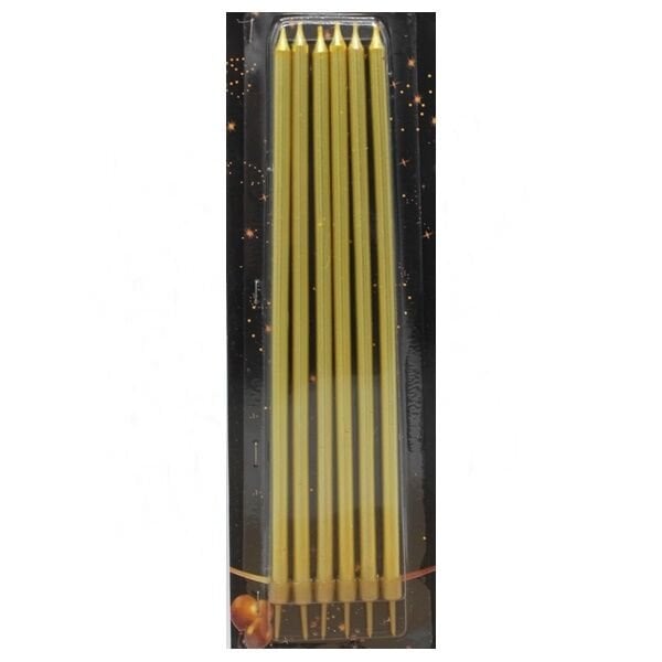 Gold Kalem Mum 20 cm 6 Adet