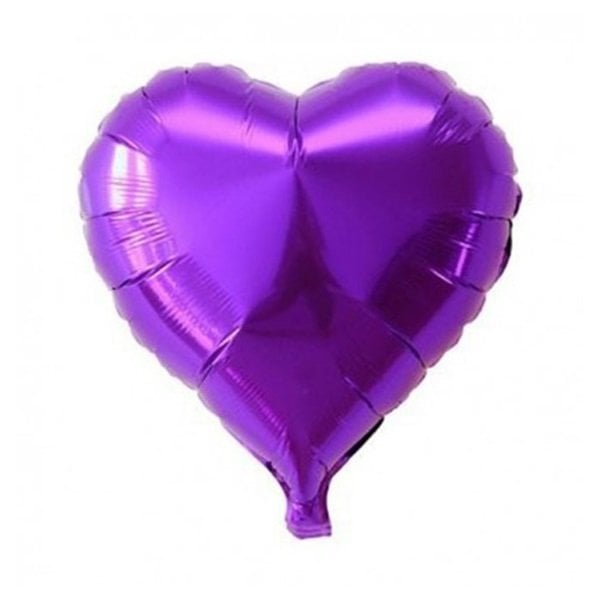 Folyo Mor Kalp Balon 45 cm