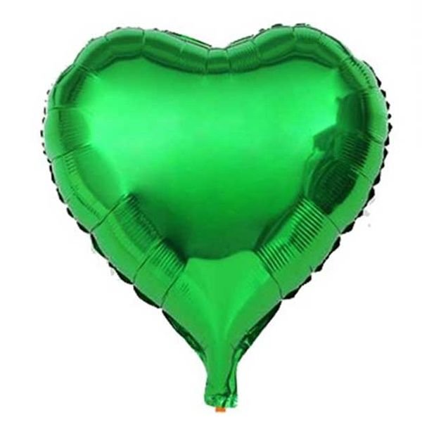 Folyo Yeşil Kalp Balon 18 inc